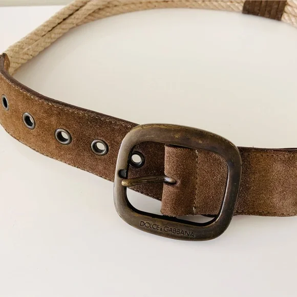 Dolce & Gabbana rope suede belt Dolce & Gabbana FW 2002 Belt – Redefine Vintage main image 2